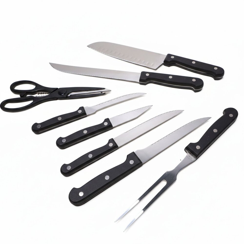 NEW 8-Piece Stainless Steel Kitchen Knife Set & Shears – Essential Culinary Tool